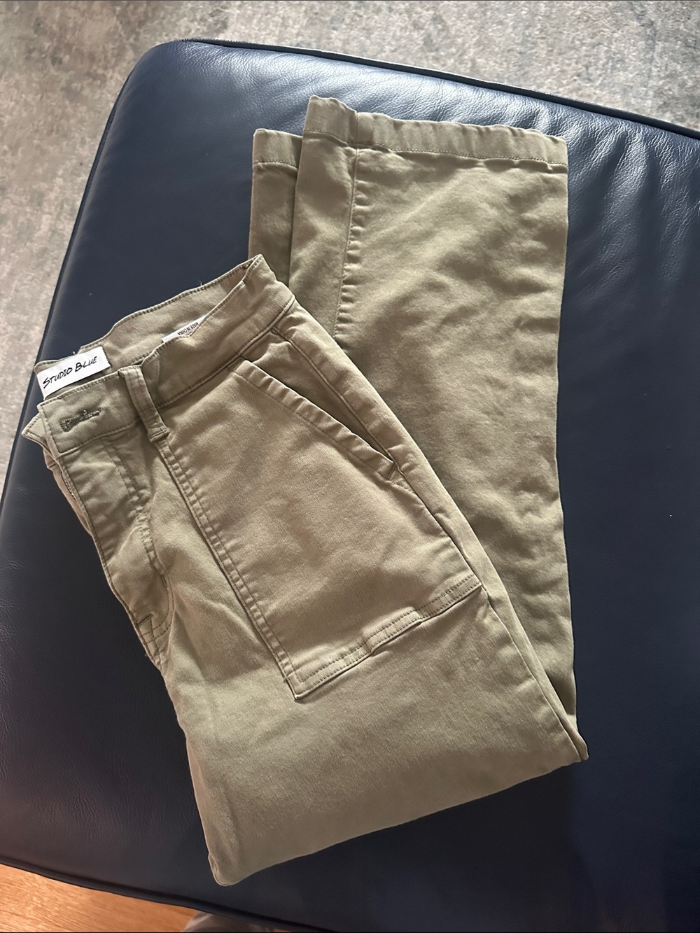 Women's Olive Chino Pants - Studio Blue